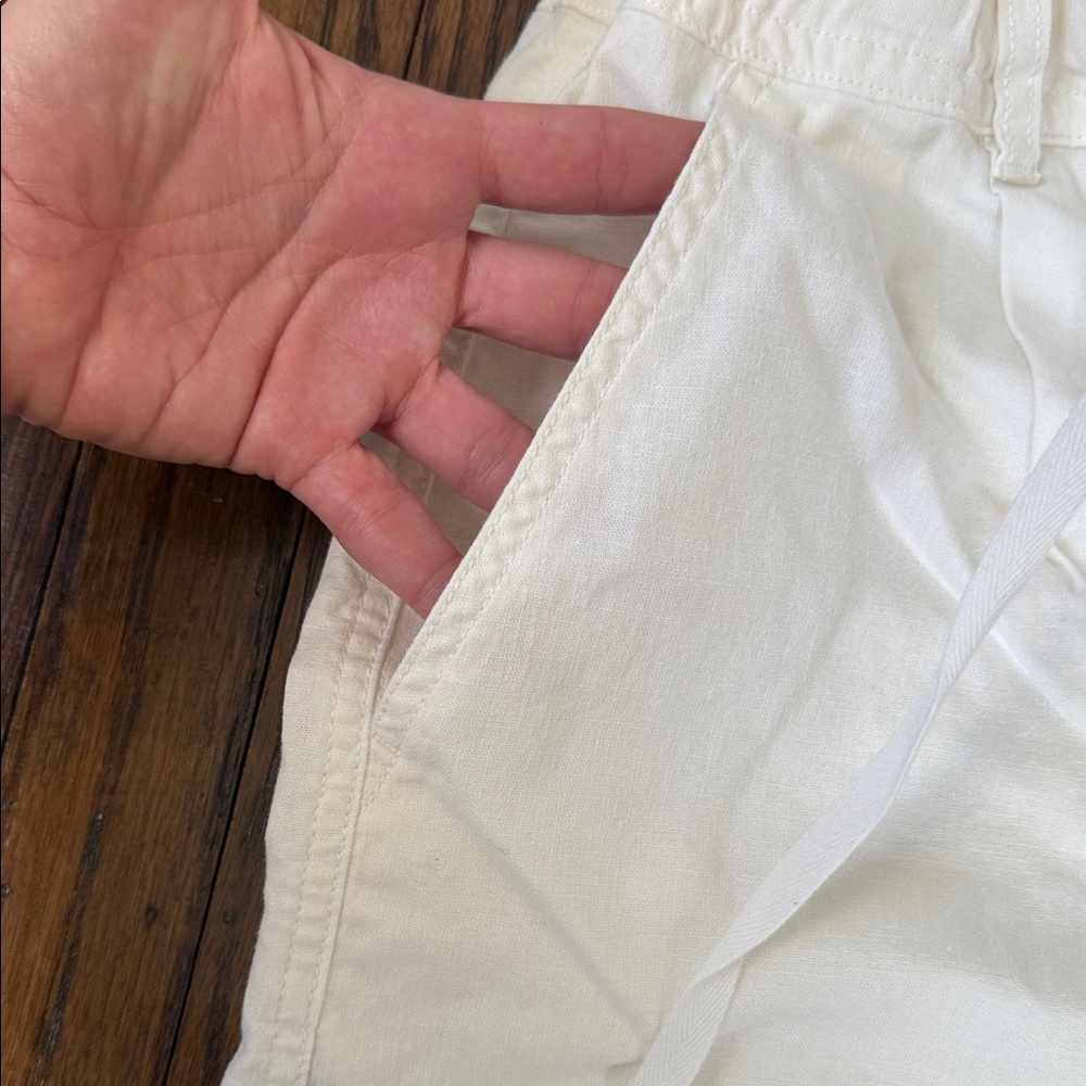 UNIQLO Linen Cotton Shorts Off White Size S - Picture 4 of 9